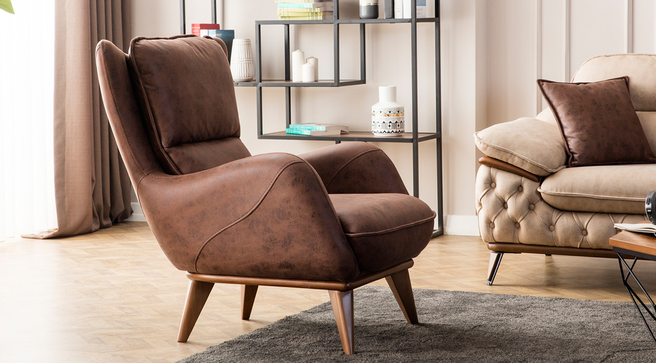 Jaguar Ahşap Ayaklı Yataklı Koltuk Takımı 2 Yataklı Koltuk Takımları