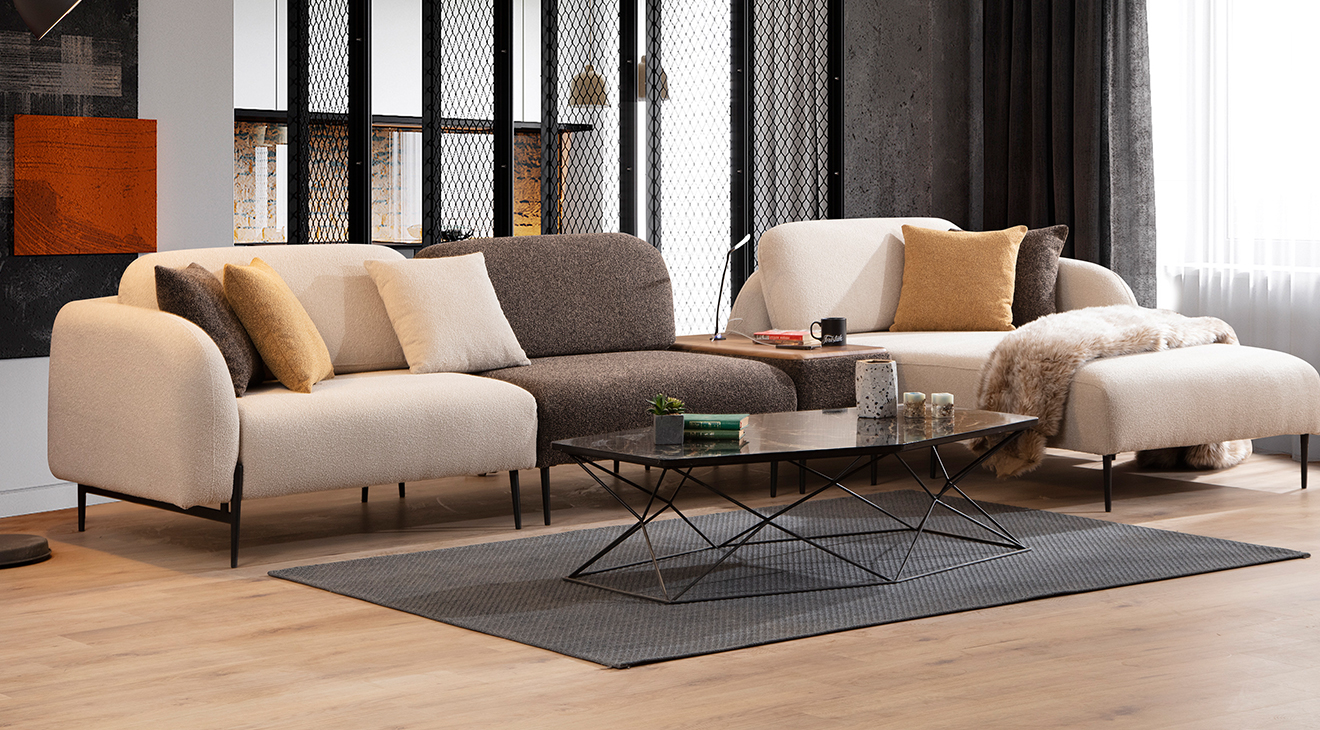 Valencia Köşe Koltuk Takımı 2 Köşe Koltuk