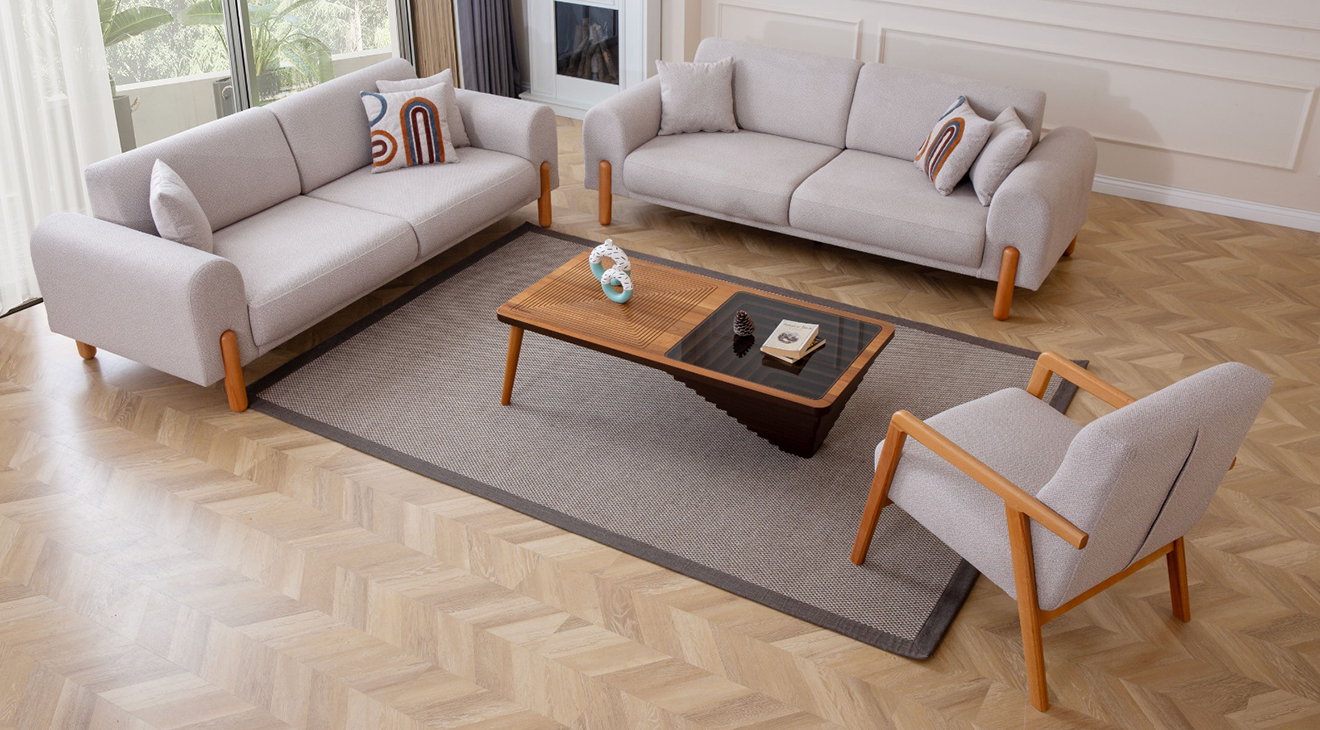 Bubble Ahşap Ayaklı Yataklı Koltuk Takımı Yataklı Koltuk Takımları