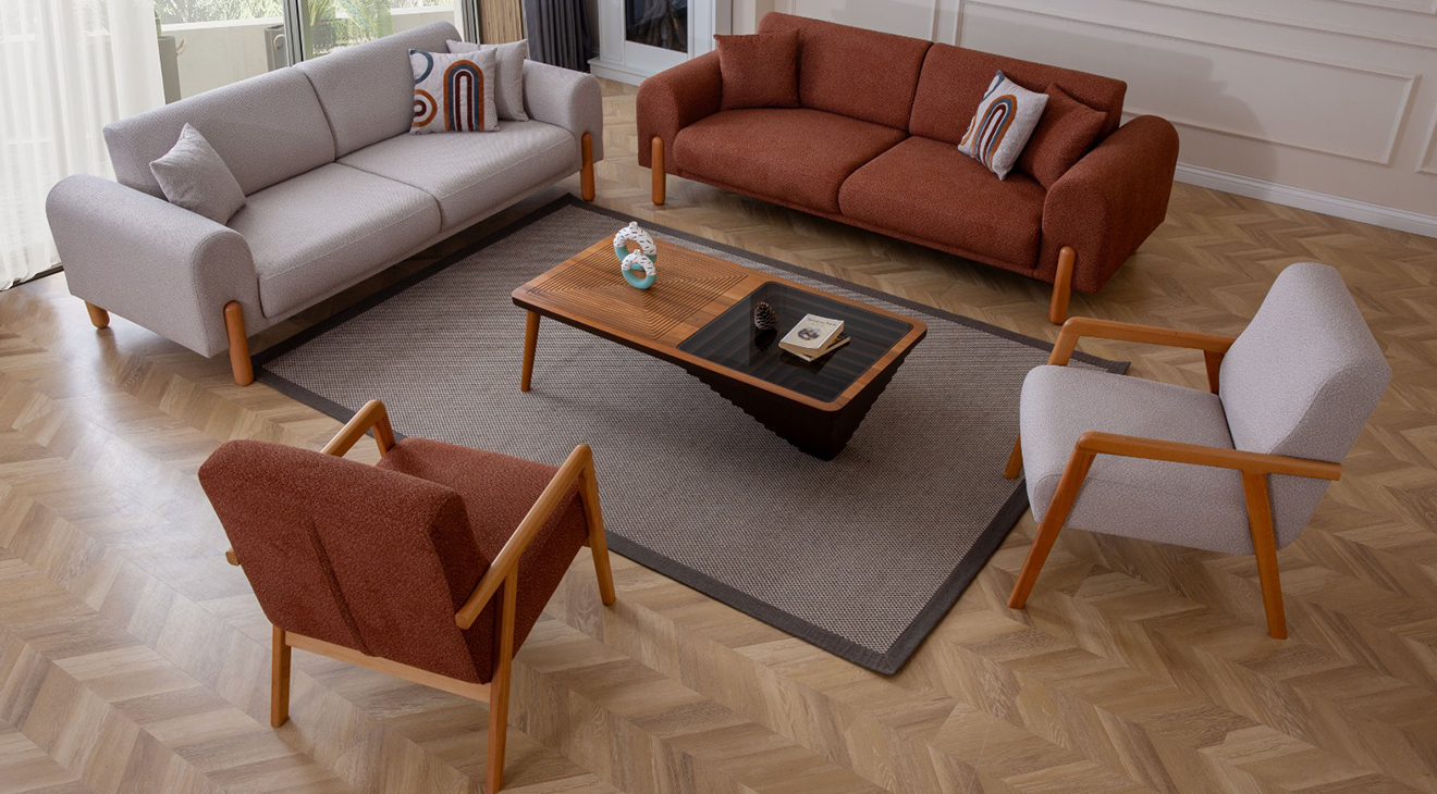 Bubble Ahşap Ayaklı Yataklı Koltuk Takımı Yataklı Koltuk Takımları