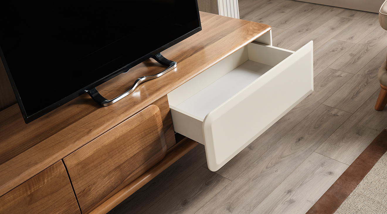 Trend Ahşap Ayaklı Modern Tv Ünitesi TV Ünitesi