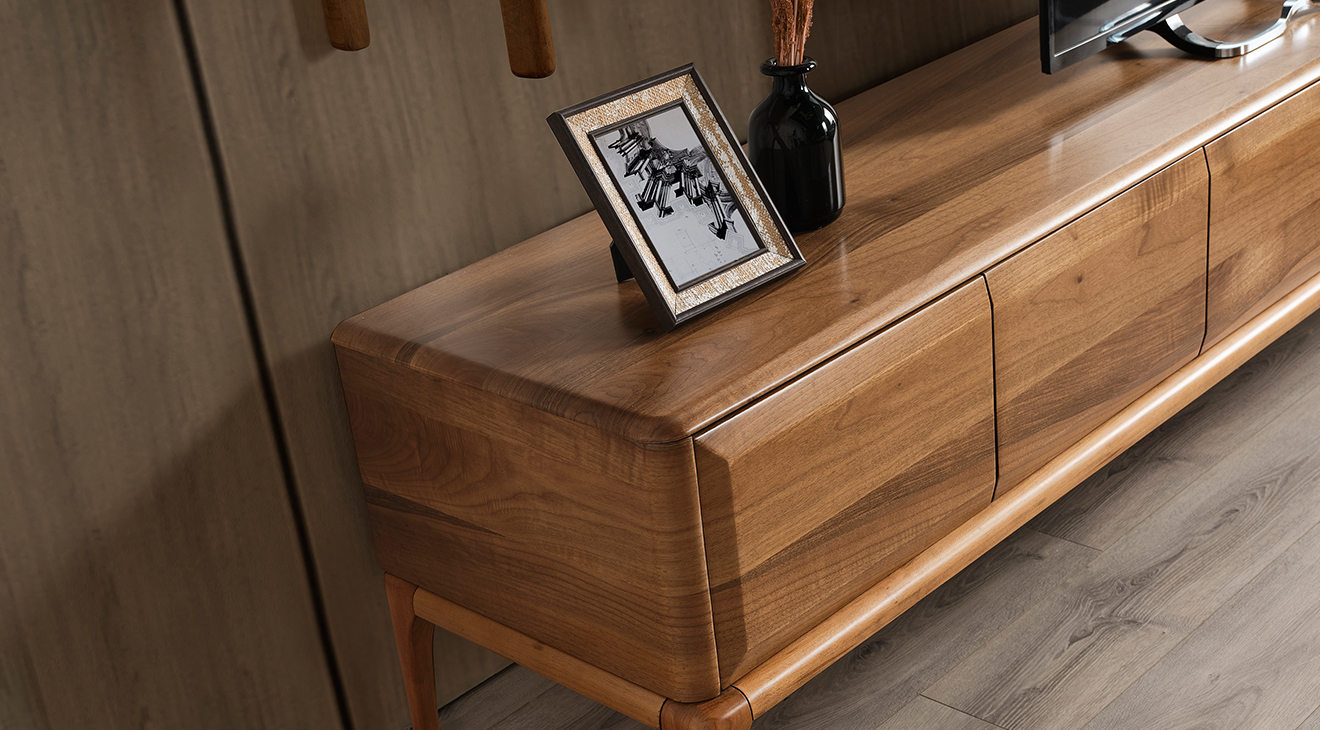 Trend Ahşap Ayaklı Modern Tv Ünitesi TV Ünitesi