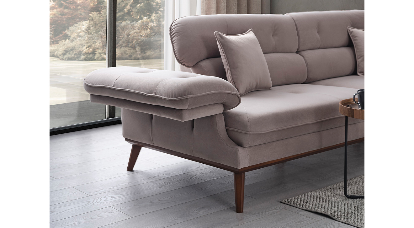 Bella Ahşap Ayaklı Yataklı Koltuk Takımı Yataklı Koltuk Takımları