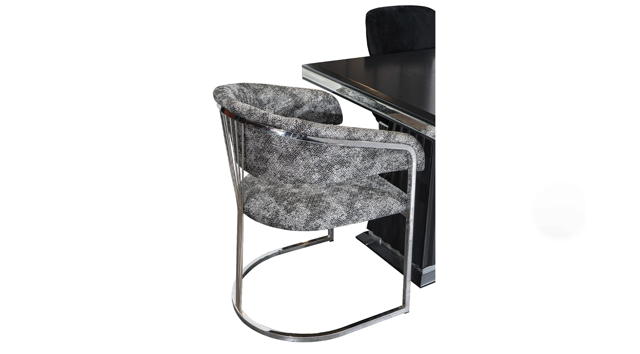 Mustang Gümüş Metal Ayaklı Yemek Odası Takımı Yemek Odası