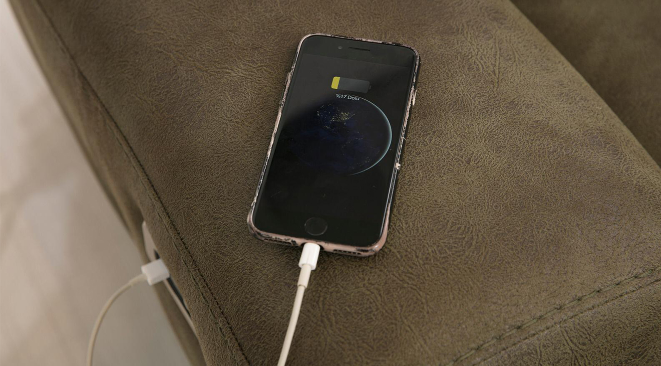 Flora Motorlu USB Girişli Köşe Koltuk Takımı Motorlu Köşe Takımları