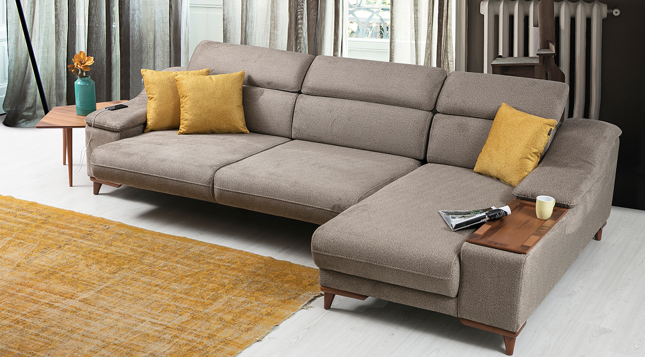 Mustang Relax Motorlu USB Girişli Köşe Koltuk Takımı Motorlu Köşe Takımları