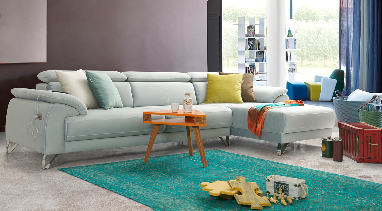 Oscar Relax Motorlu USB Girişli Köşe Koltuk Takımı Motorlu Köşe Takımları