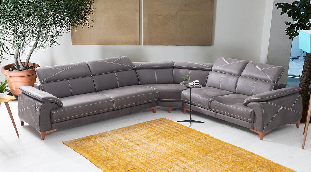 Oscar Motorlu USB Girişli Köşe Koltuk Takımı Motorlu Köşe Takımları