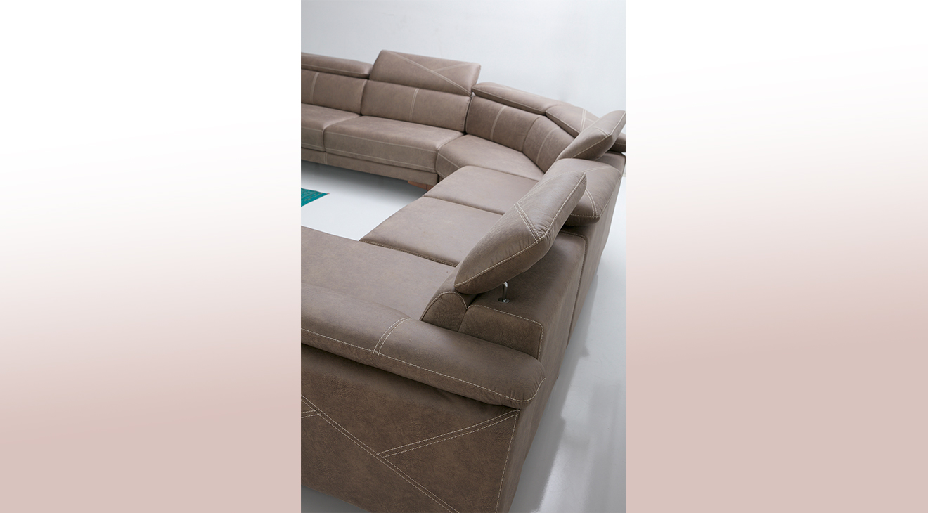 Oscar U Motorlu USB Girişli Köşe Koltuk Takımı 2 Motorlu Köşe Takımları