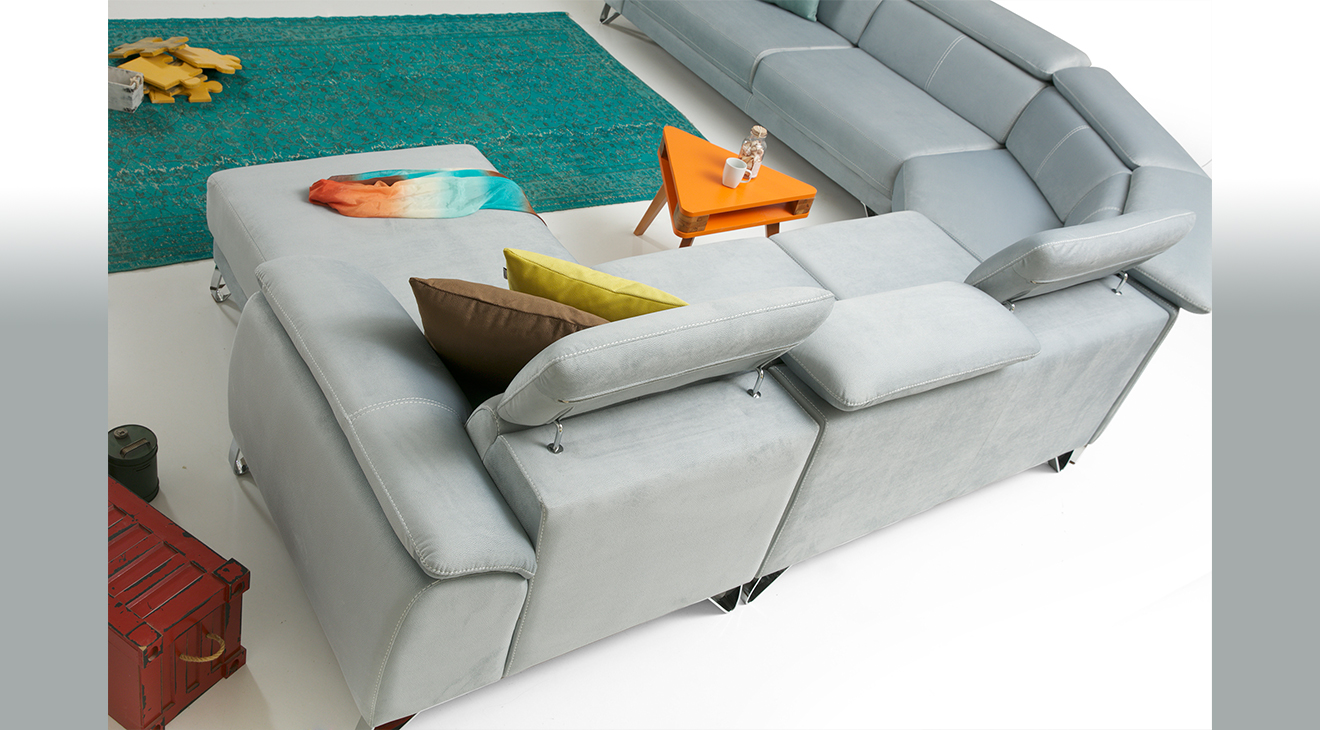 Oscar U Motorlu USB Girişli Köşe Koltuk Takımı 3 Motorlu Köşe Takımları