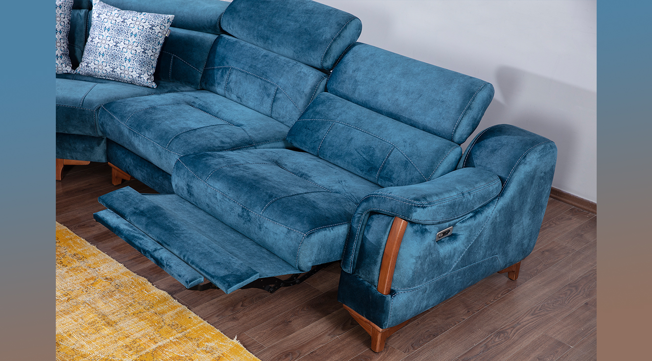 Rio Motorlu Ses Sistemli USB Girişli Köşe Koltuk Takımı 2 Motorlu Köşe Takımları