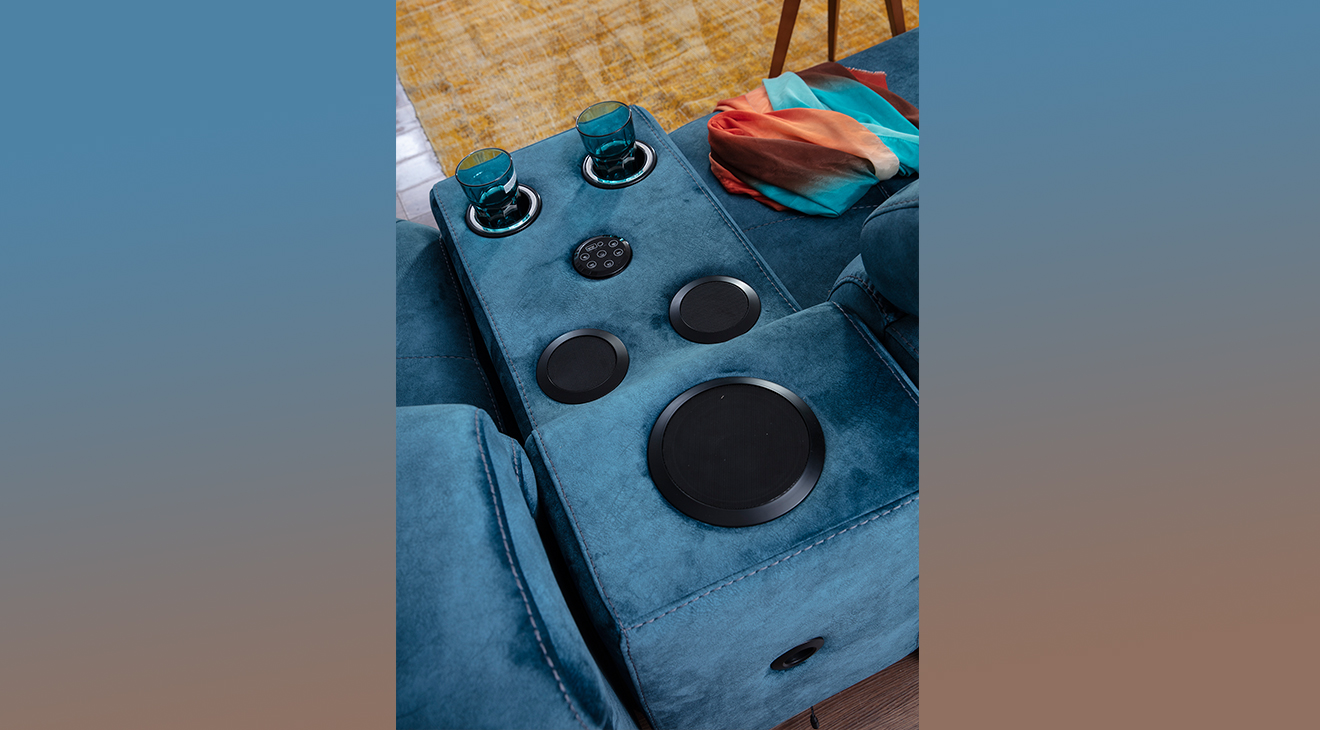 Rio Motorlu Ses Sistemli USB Girişli Köşe Koltuk Takımı 2 Motorlu Köşe Takımları