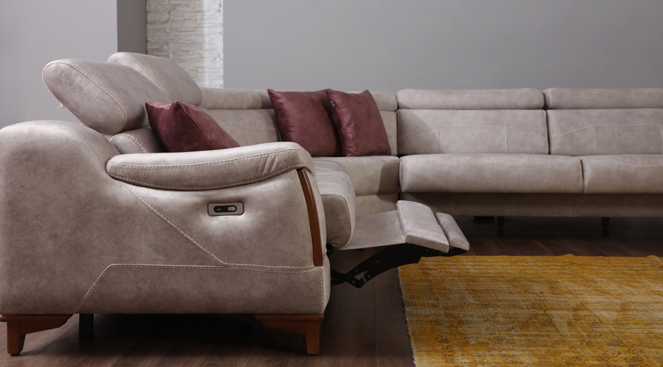 Rio Motorlu Ses Sistemli USB Girişli Köşe Koltuk Takımı 3 Motorlu Köşe Takımları