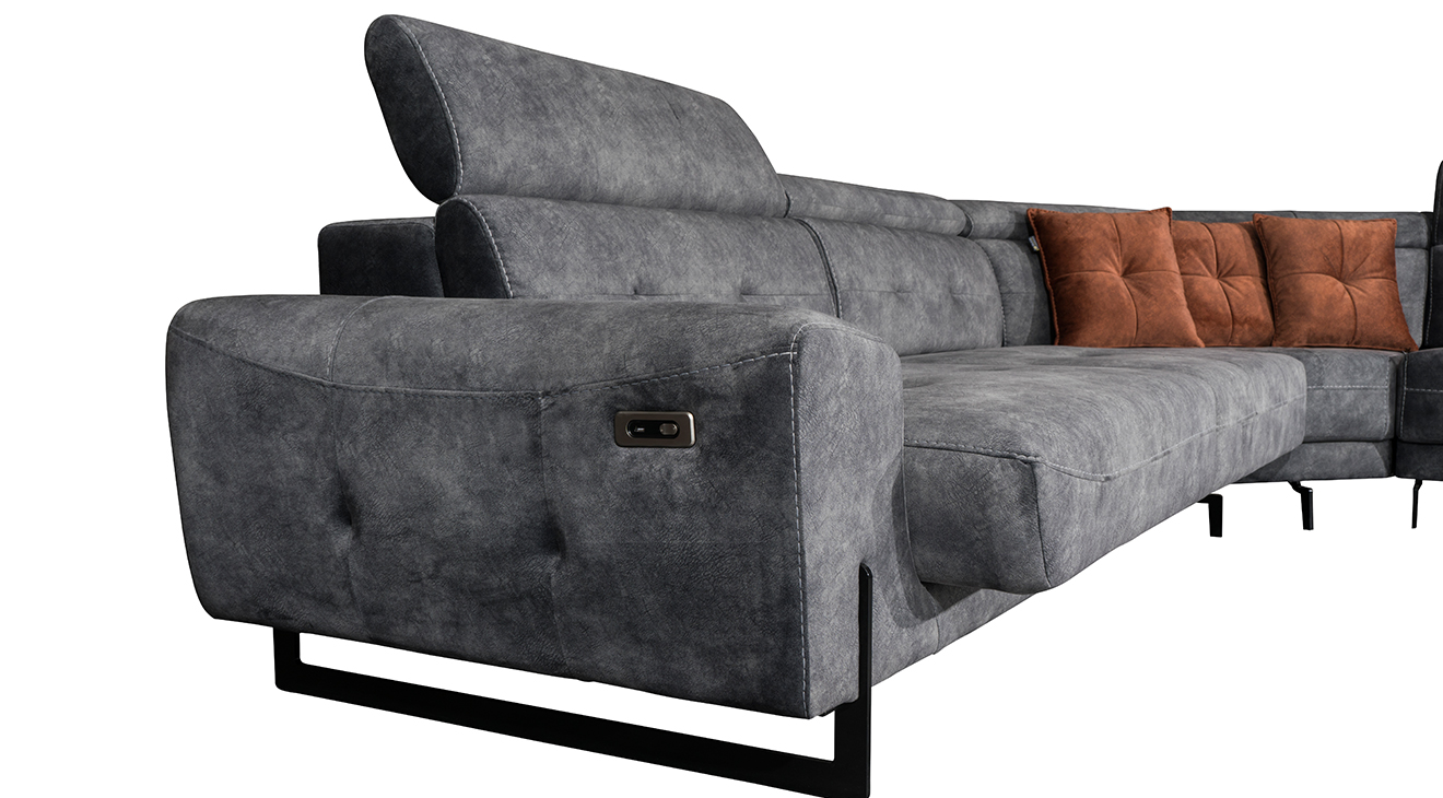 Lora Standart USB Girişli Köşe Koltuk Takımı Motorlu Köşe Takımları