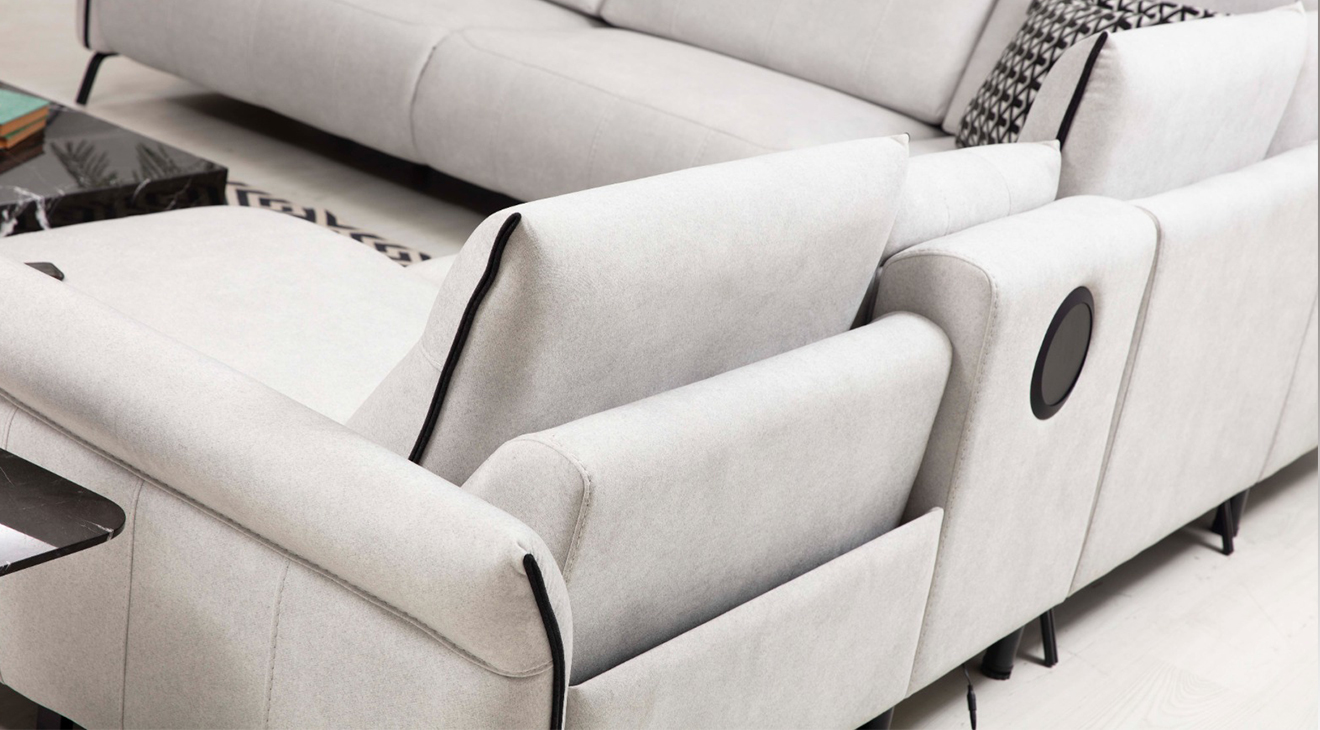 Mozart Ses Sistemli Köşe Koltuk Takımı Köşe Koltuk