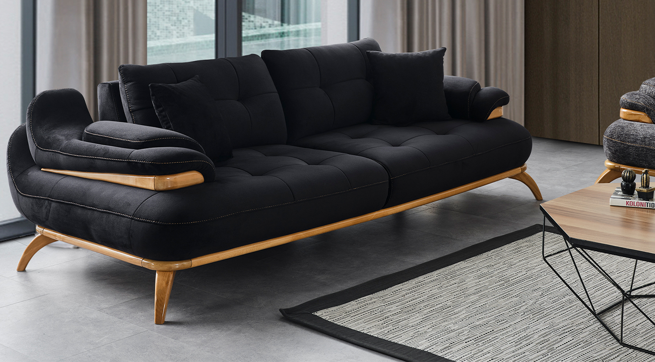 Rio Ahşap Ayaklı Modern Koltuk Takımı Modern Koltuk Takımı