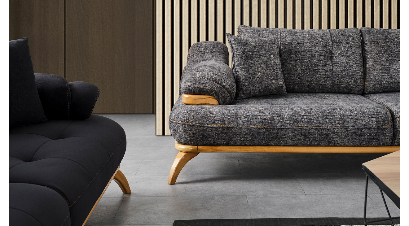 Rio Ahşap Ayaklı Modern Koltuk Takımı Modern Koltuk Takımı