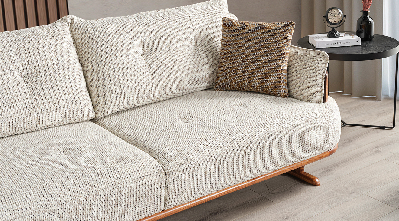 Arin Ahşap Ayaklı Yataklı Koltuk Takımı Yataklı Koltuk Takımları