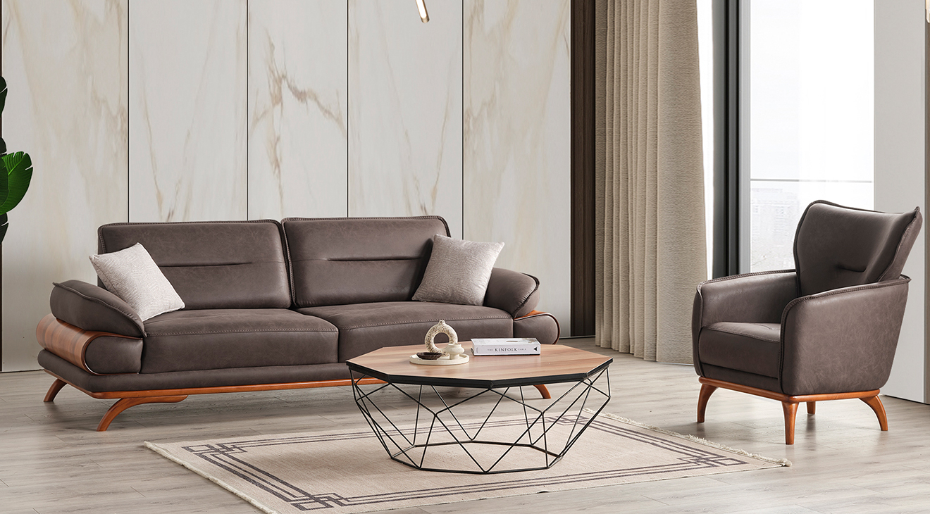 New Oslo Ahşap Ayaklı Yataklı Koltuk Takımı Yataklı Koltuk Takımları