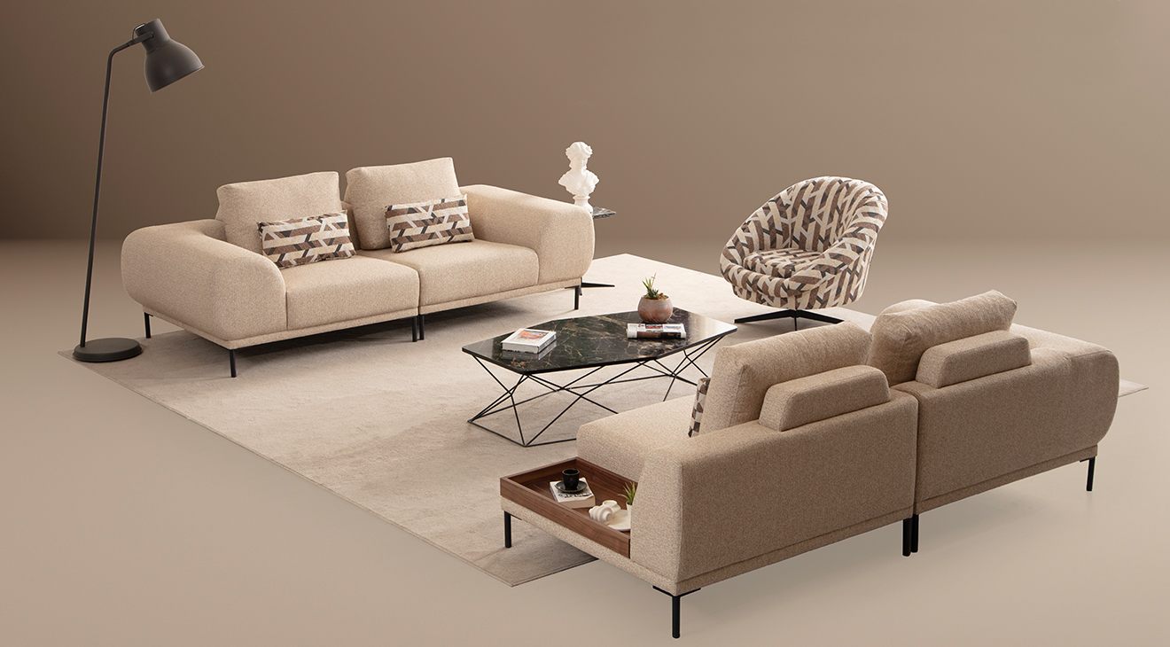 Calyx Sehpalı Modern Koltuk Takımı Modern Koltuk Takımı