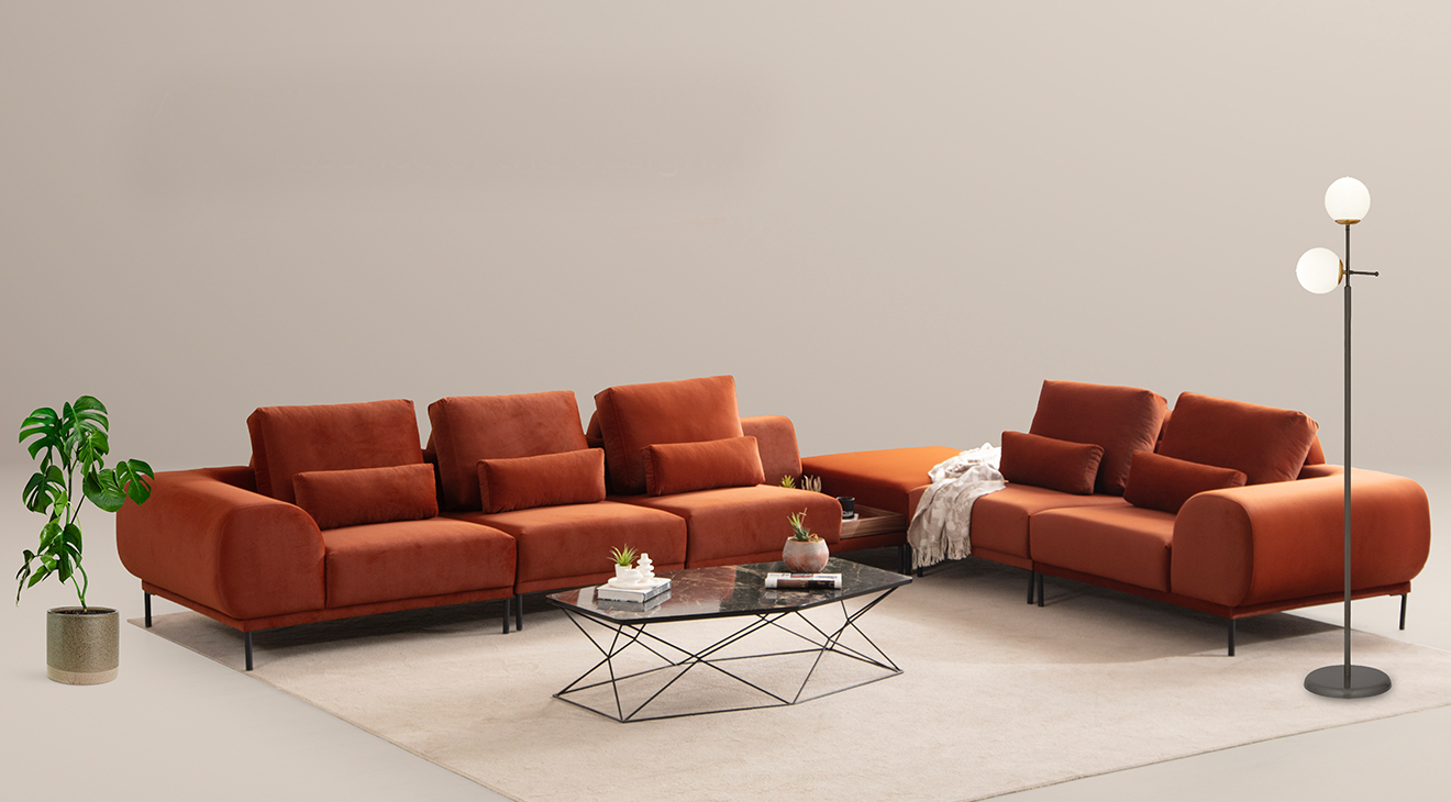 Calyx Sehpalı Modern Köşe Koltuk Takımı Modern Köşe Takımları