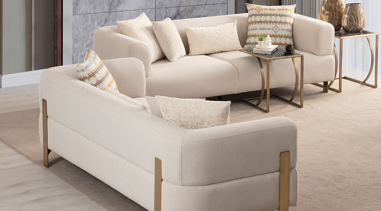 Cratos Antik Metal Ayaklı Koltuk Takımı Koltuk Takımı