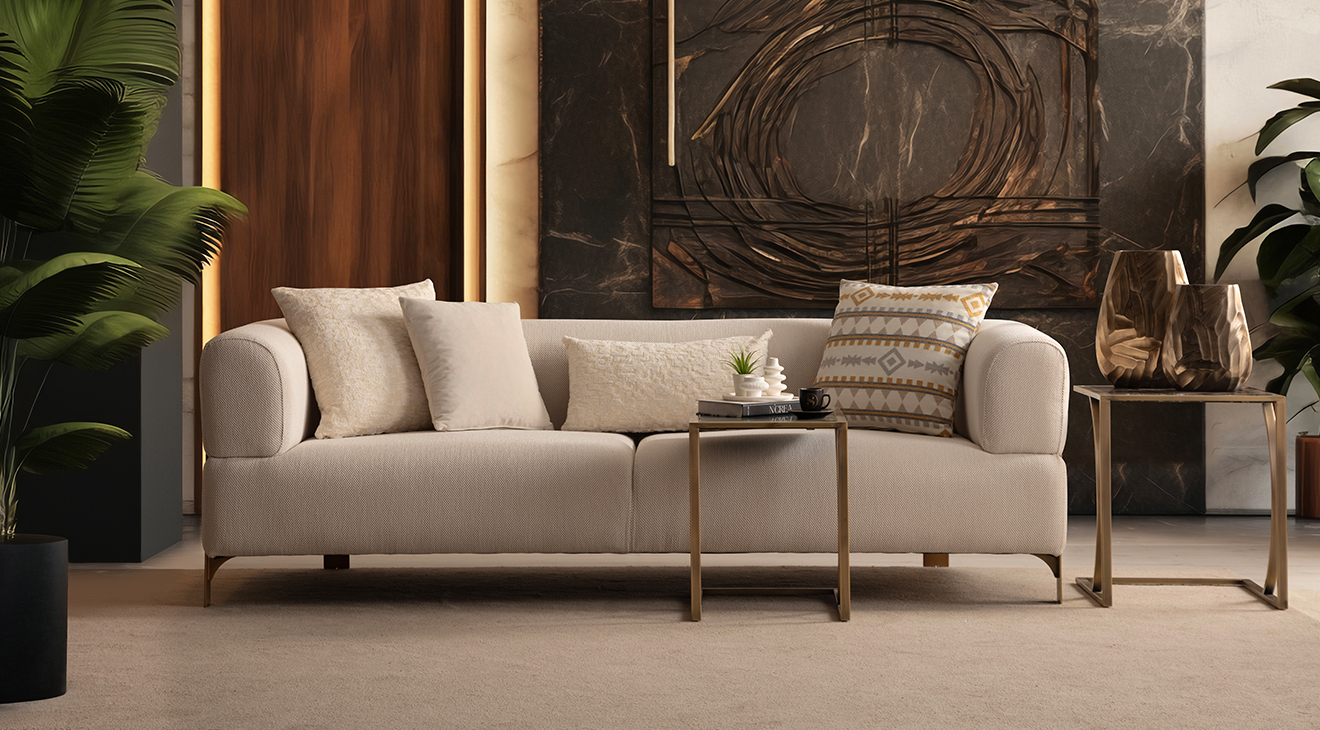 Cratos Antik Metal Ayaklı Koltuk Takımı Koltuk Takımı