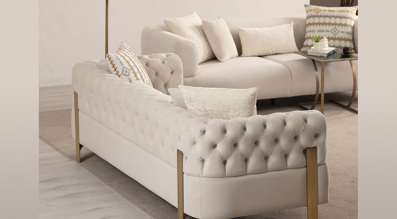 Cratos Modern Antik Metal Ayaklı Koltuk Takımı Modern Koltuk Takımı