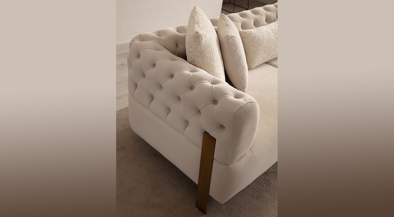 Cratos Modern Antik Metal Ayaklı Koltuk Takımı Modern Koltuk Takımı