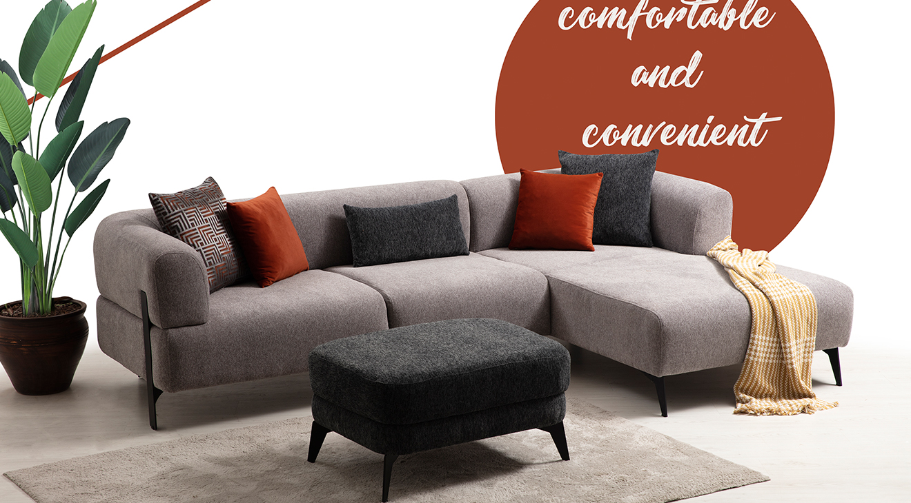 Cratos Kanepeli Köşe Koltuk Takımı Köşe Koltuk