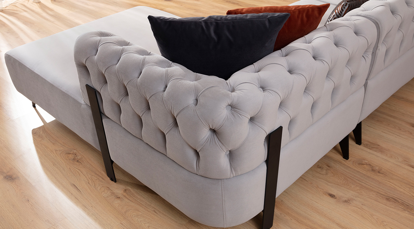 Cratos Kapitone Köşe Koltuk Takımı Köşe Koltuk