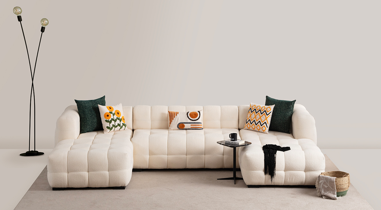 Estanze Modüler U Köşe Koltuk Takımı Köşe Koltuk