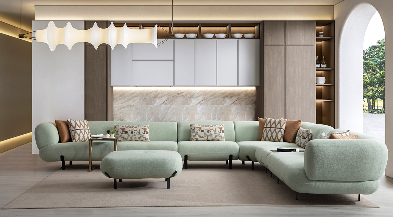 Manetti Modüllü Modern Köşe Koltuk Takımı Modern Köşe Takımları