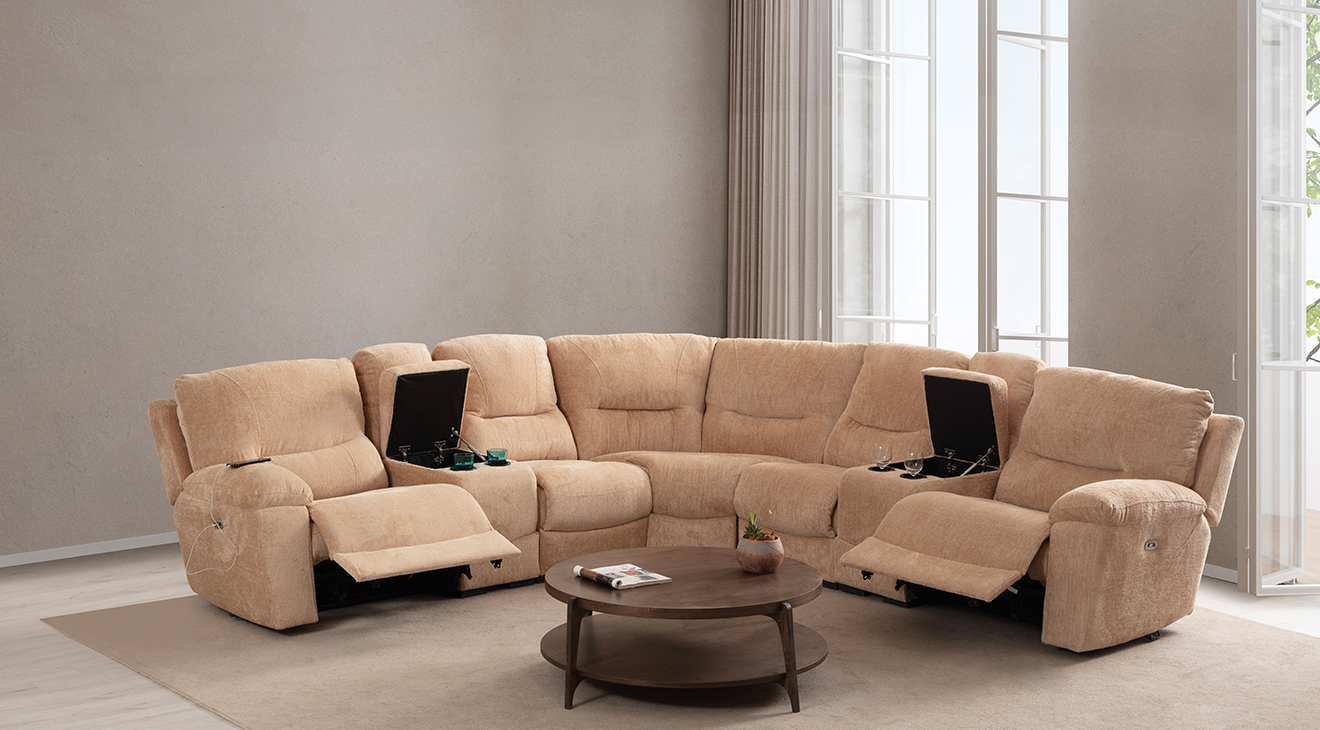 Ravella Kumaş Köşe Koltuk Takımı Köşe Koltuk