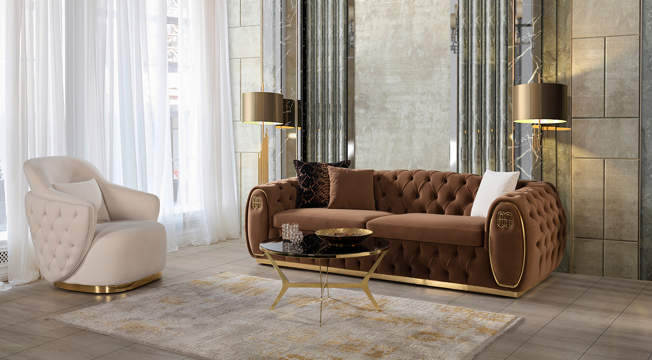 Sageza Modern Kapitoneli Koltuk Takımı Modern Koltuk Takımı