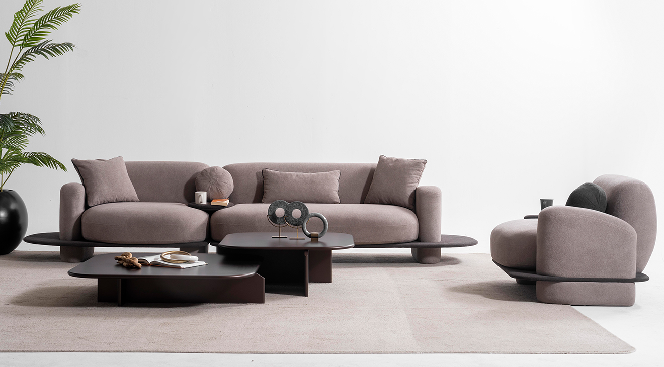 Bonbon Kanepeli Köşe Koltuk Takımı Köşe Koltuk