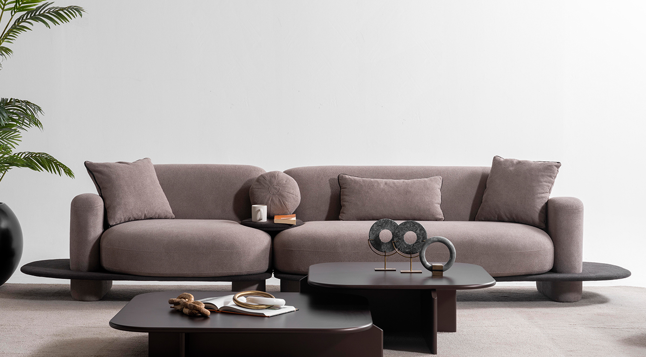 Bonbon Kanepeli Köşe Koltuk Takımı Köşe Koltuk