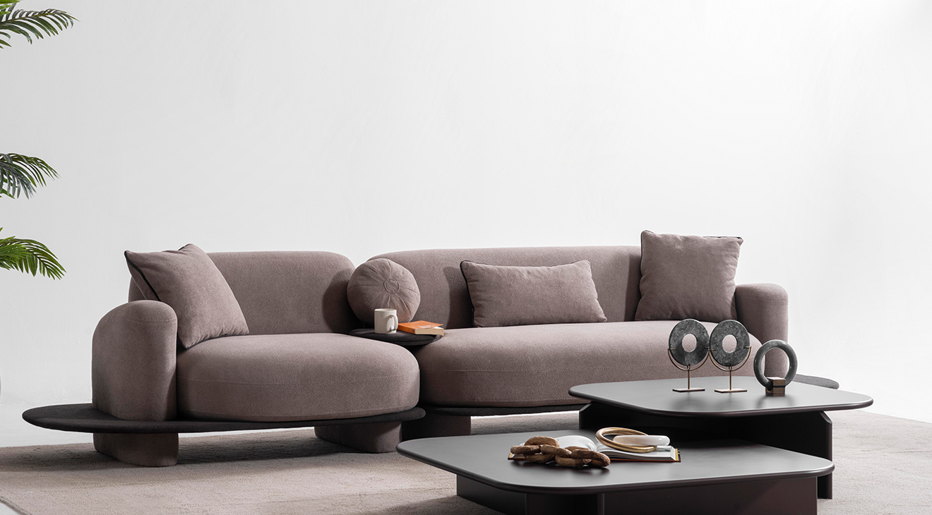 Bonbon Kanepeli Köşe Koltuk Takımı Köşe Koltuk