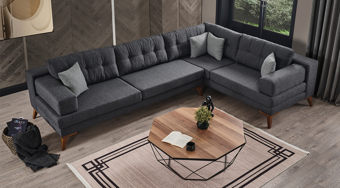 Arena Kanepe Olabilen Köşe Koltuk Takımı Köşe Koltuk