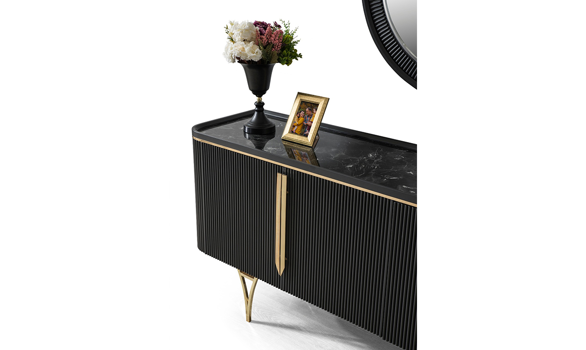 Gemma Antrasit Metal Ayaklı Yemek Odası Takımı Yemek Odası