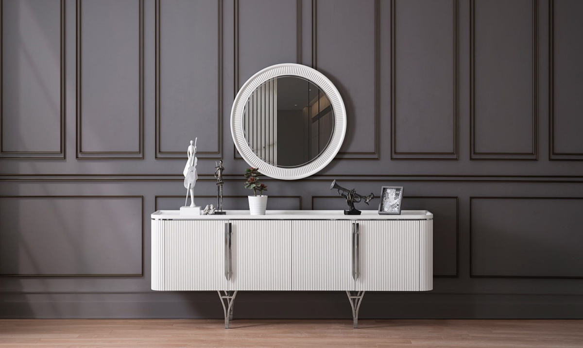 Gemma Ay Taşı Metal Ayaklı Yemek Odası Takımı Yemek Odası