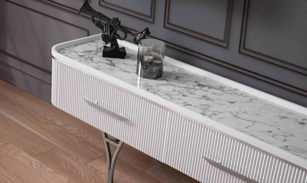 Gemma Ay Taşı Metal Ayaklı Yemek Odası Takımı Yemek Odası