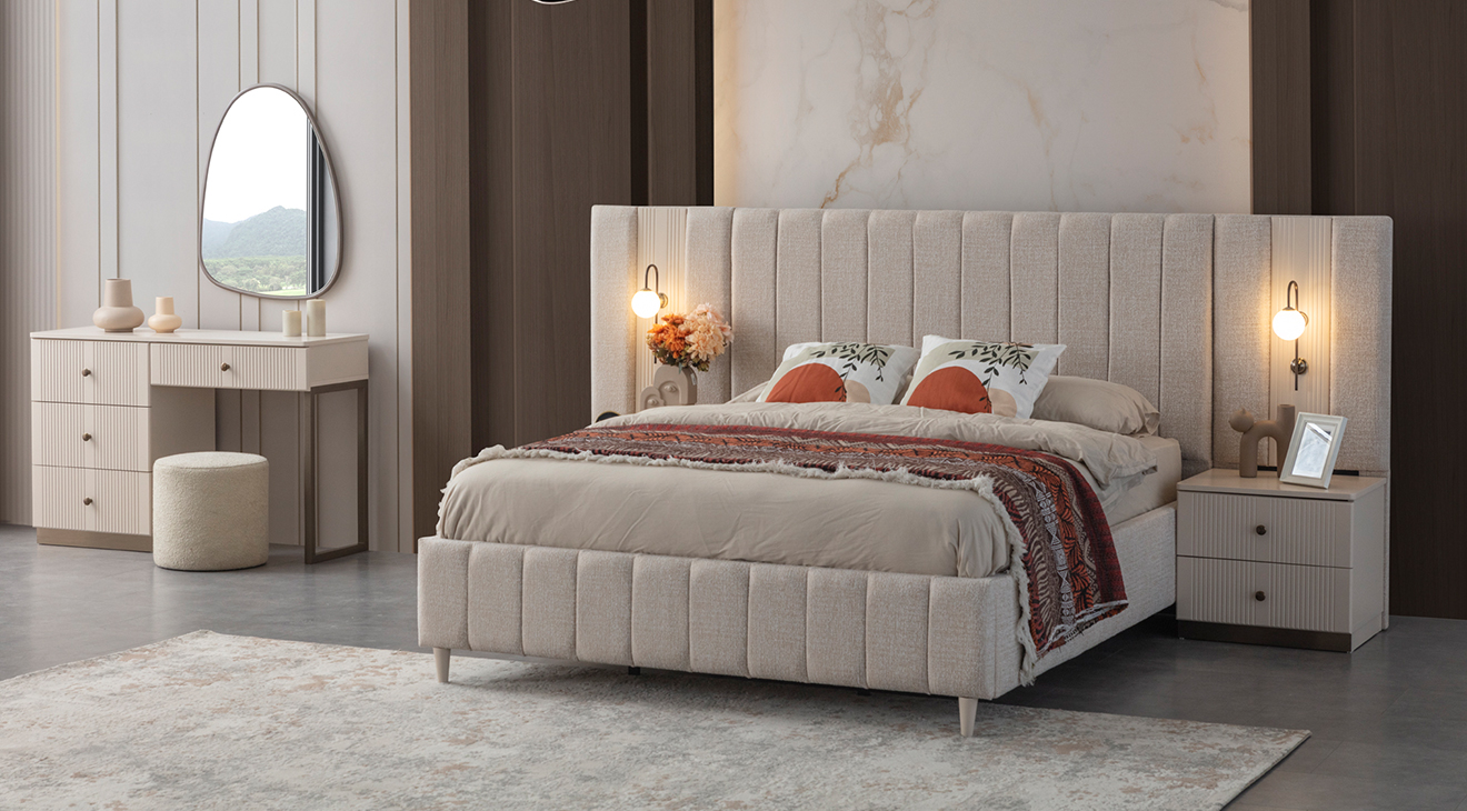 Antik 6 Kapaklı Aytaşı Yatak Odası Takımı Yatak Odası