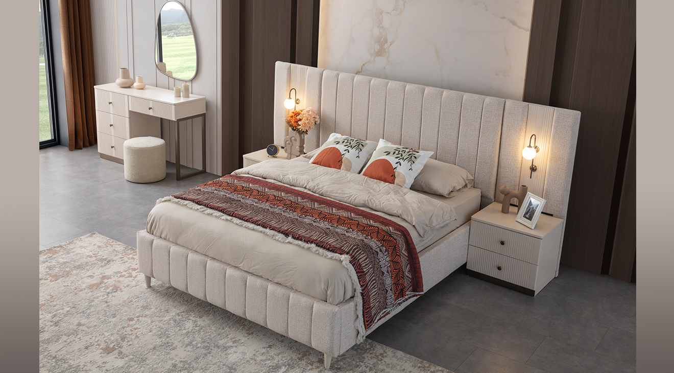 Antik 6 Kapaklı Aytaşı Yatak Odası Takımı Yatak Odası