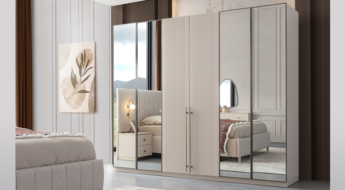 Antik 6 Kapaklı Aytaşı Yatak Odası Takımı Yatak Odası