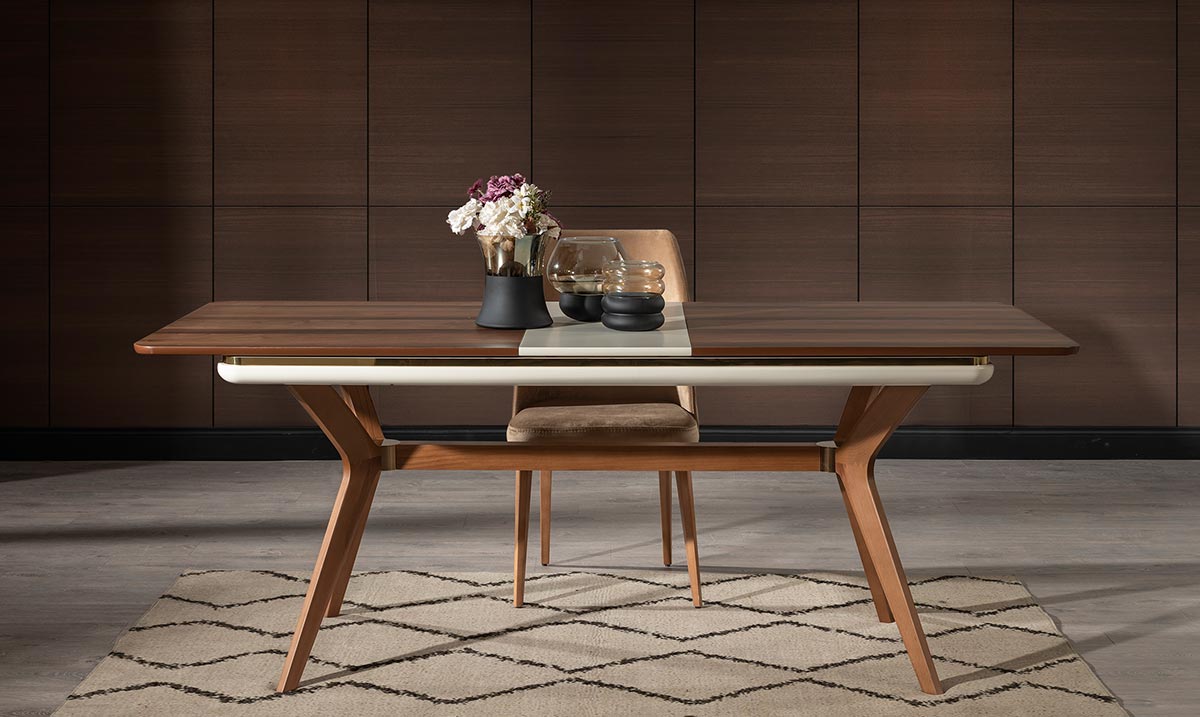 Sade Ahşap Ayaklı Yemek Odası Takımı Yemek Odası