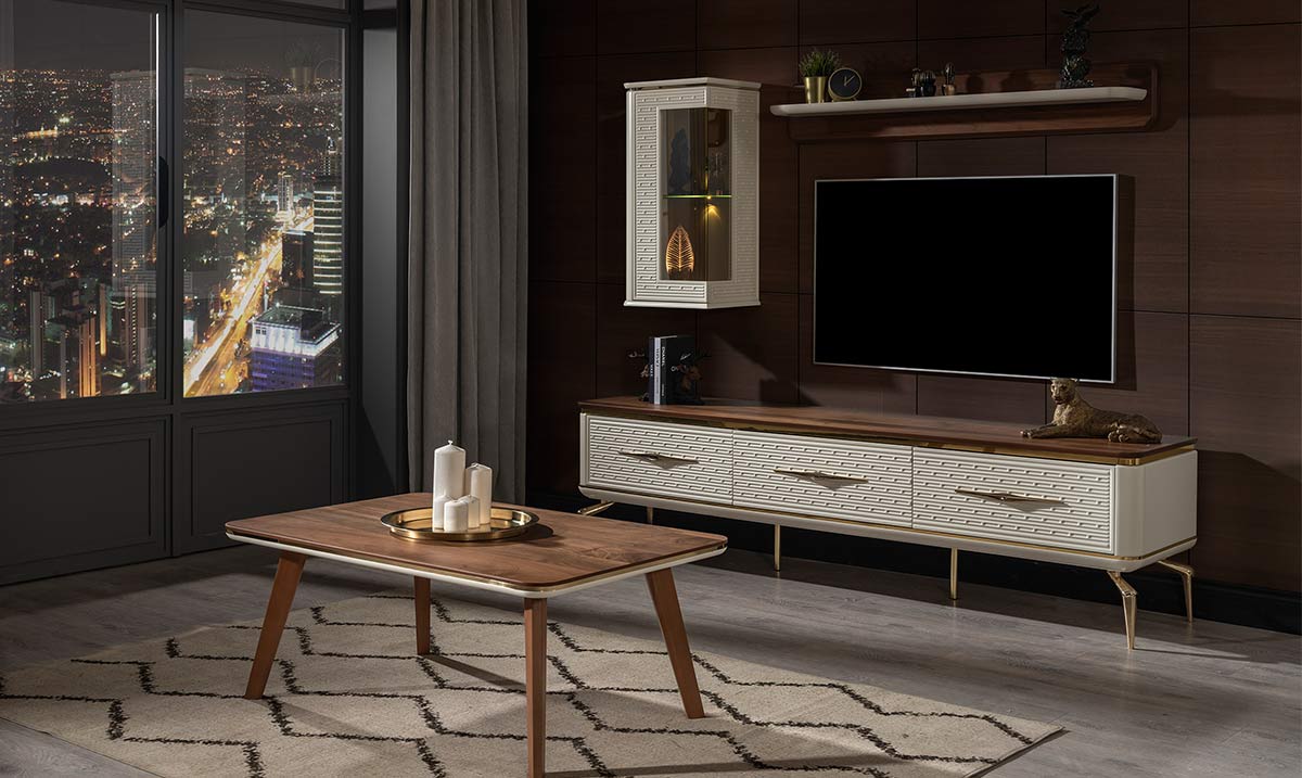 Sade Metal Ayaklı Tv Ünitesi TV Ünitesi