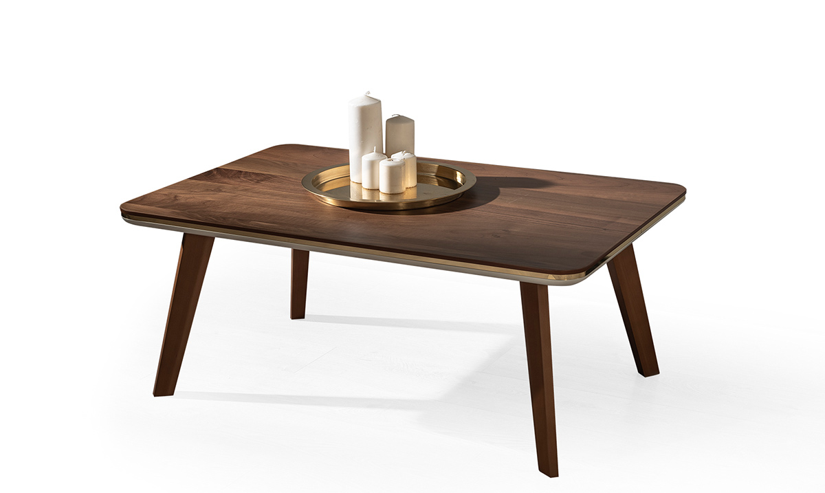 Sade Ahşap Ayaklı Orta Sehpa Orta Sehpa