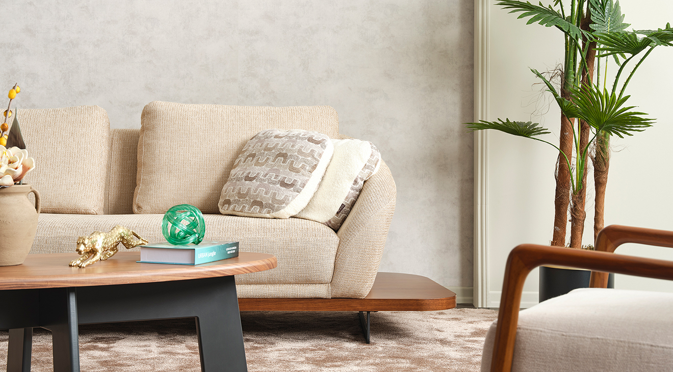 Bono Krem Köşe Koltuk Takımı Köşe Koltuk