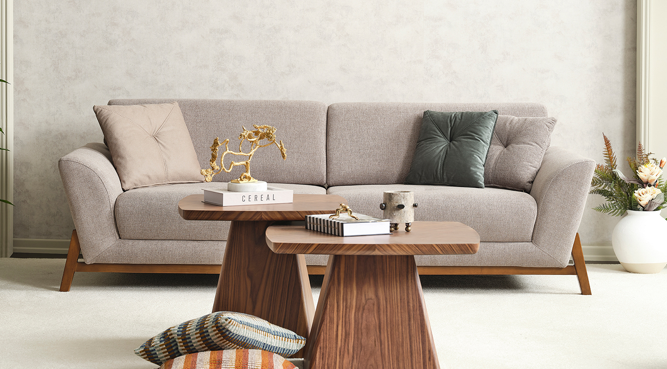 Juliet Yataklı Ahşap Ayaklı Koltuk Takımı Yataklı Koltuk Takımları